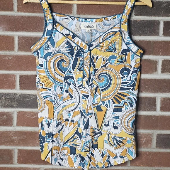 Listicle Tops - Listicle: Half Button-Up Tank Top NWT!!
